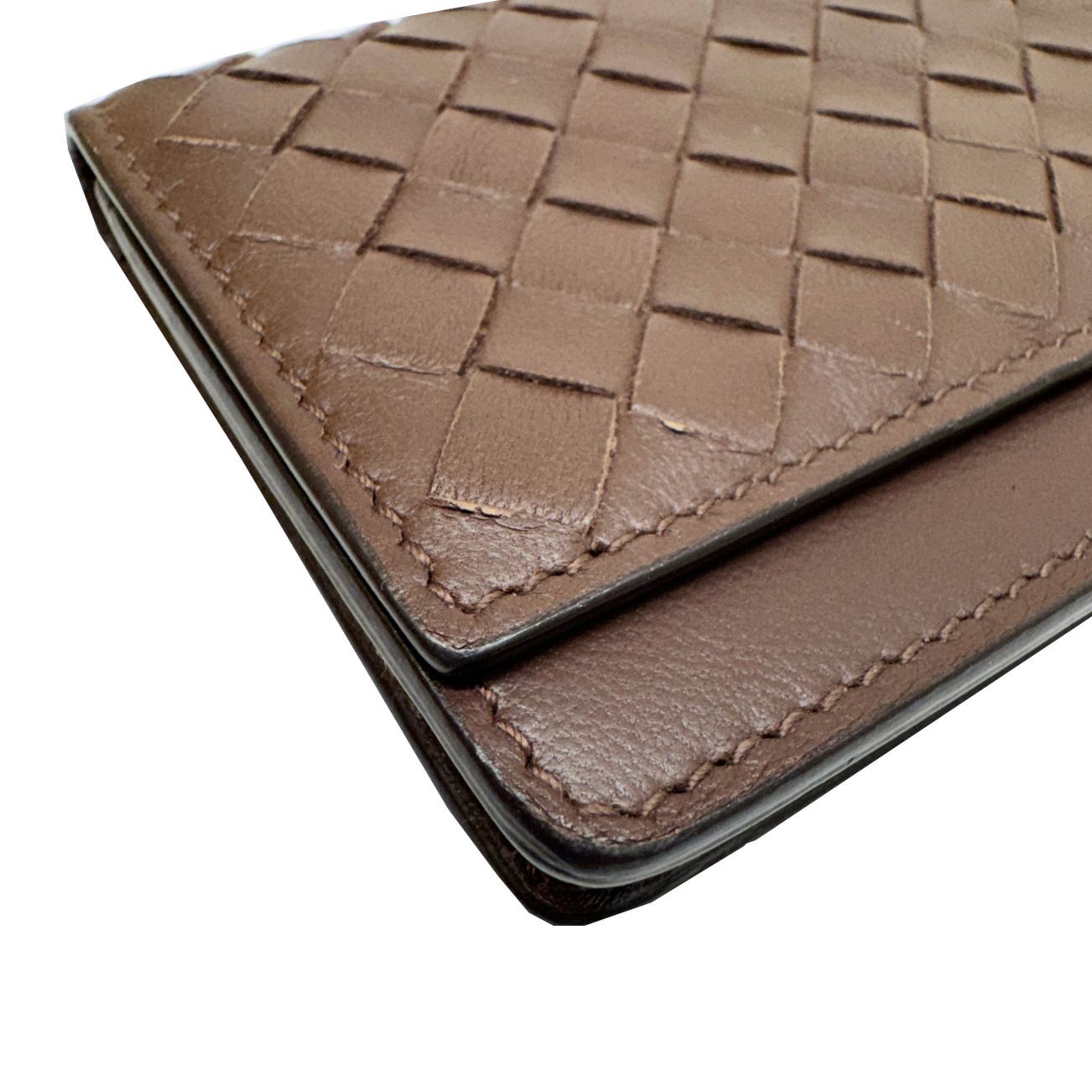 Bottega Veneta イントレチャートカードケース パスケース ブラウン