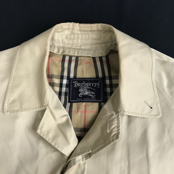 80s-90sビンテージ/イングランド製☆バーバリー☆ライナー付き/ステン
