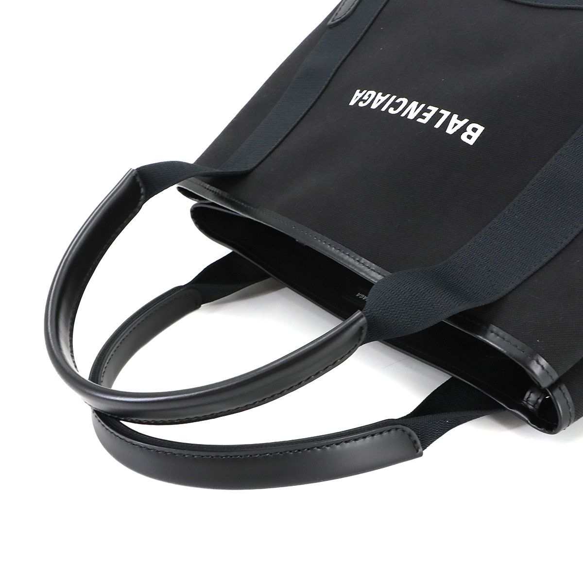 【美品】BALENCIAGA ネイビーカバス スモール キャンバス 未使用 展示品 バレンシアガ BALENCIAGA ネイビー カバ スモール