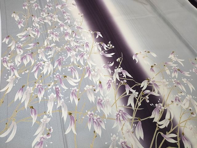 平和屋本店□極上 訪問着 雪の下 ユキノシタ 暈し染め 逸品 未使用