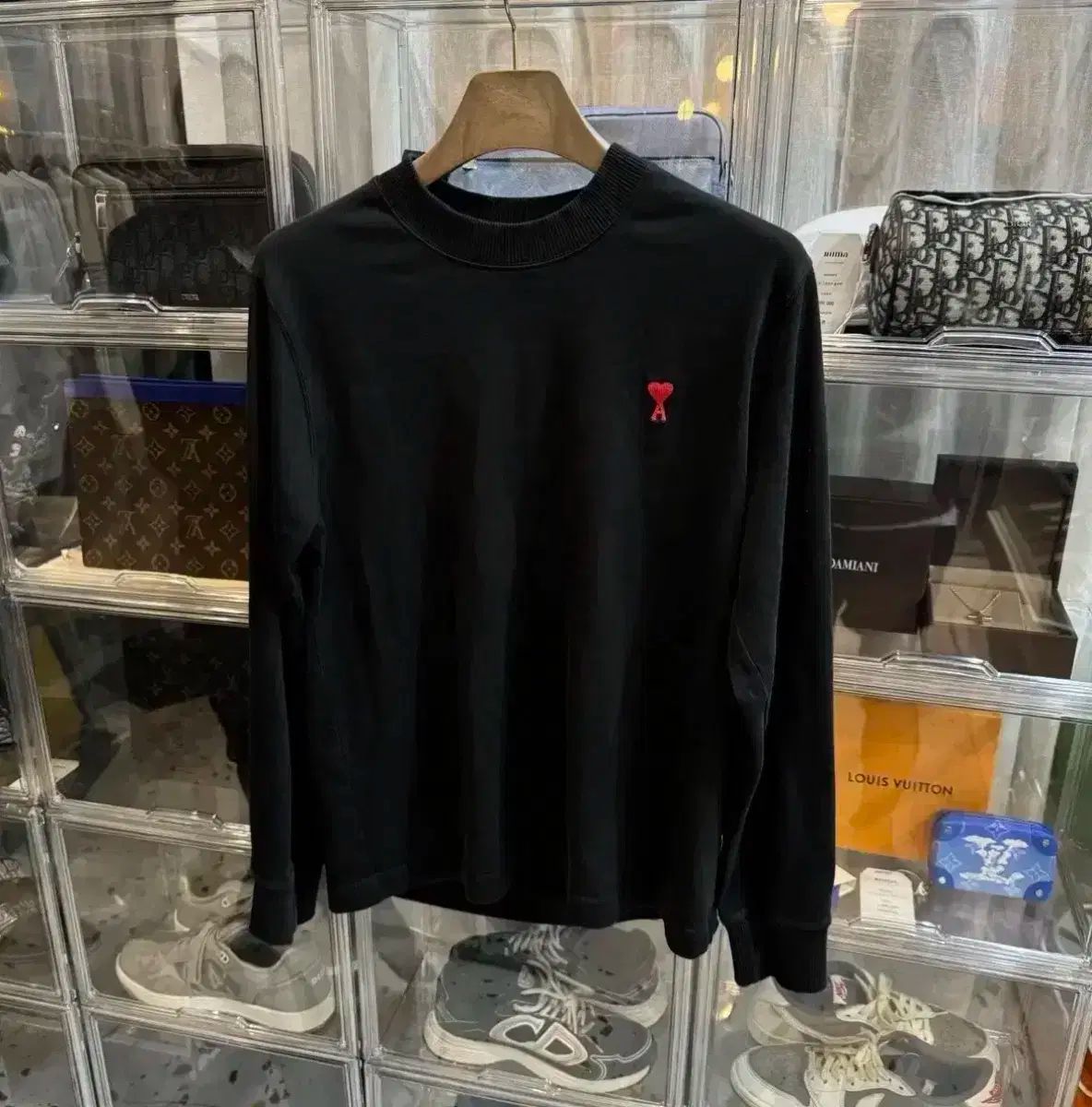 正規品 AMI スモールハート ロングスリーブ ブラック