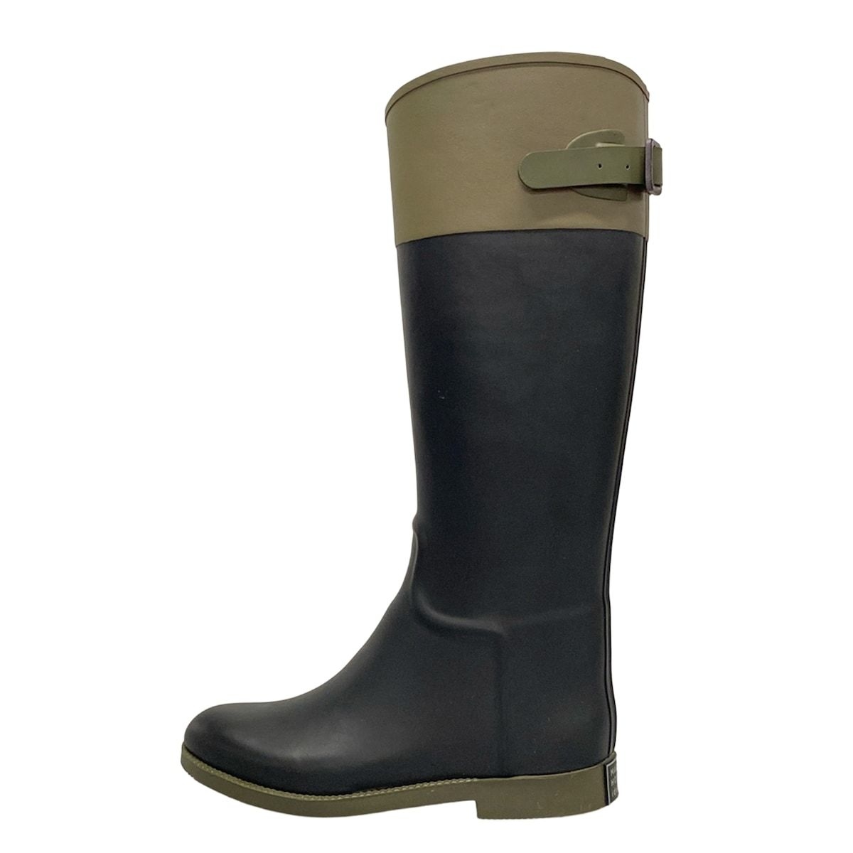 MargaretHowell マーガレットハウエル レインブーツ M レディース - 黒×カーキ idea|インソール取外し可
