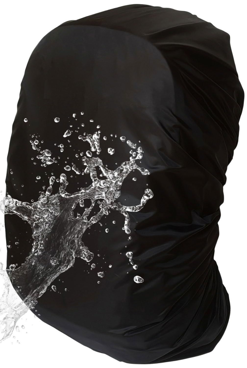 ブラック_M [BEACO] レインカバー リュック 通学ザックカバー 十字ベルト 30L 20L 収納袋付きブラックM