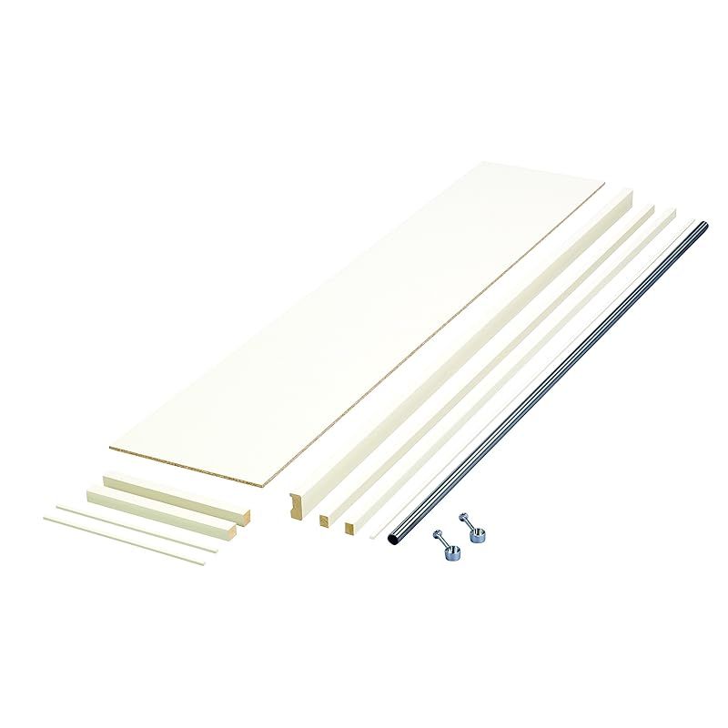 南海プライウッド 収納棚 枕棚Cハンガーパイプ付 シェルホワイト 400×1810mm MC-SLW6-HP-A 1