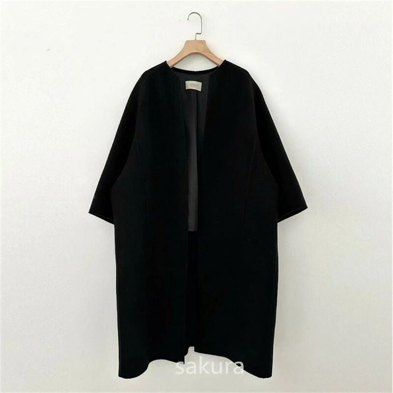 最大60%オフ! オーバーサイズ ロングコート ノーカラーコート コート ロングコート レディース ノーカラー アウター ジャケット ロング丈 ゆったり きれ スペシャル