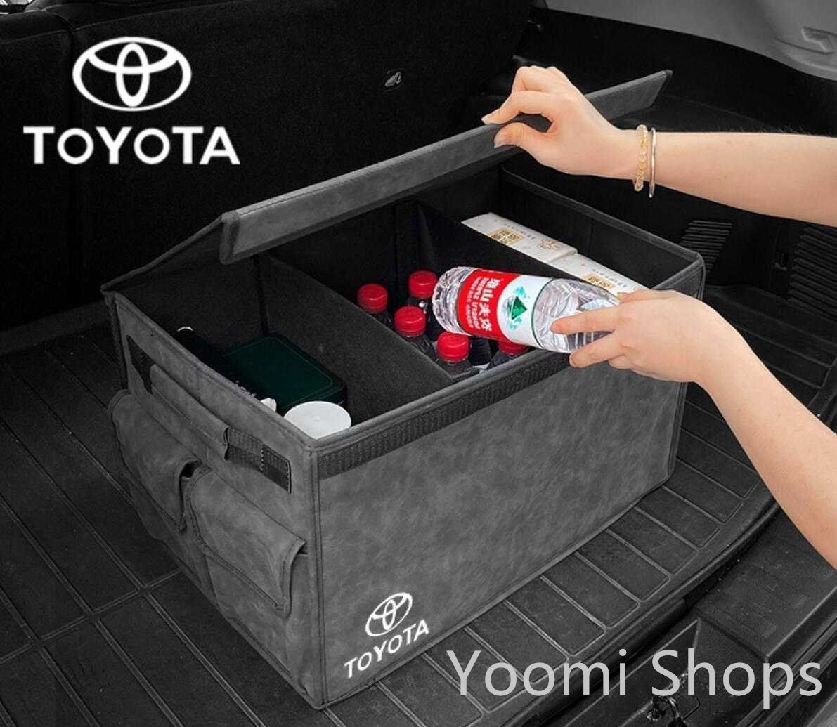 【新品未使用】スエード素材トヨタ トランク収納ボックス車用車載収納ボックス多機能折りたたみ式テールボックス収納ケース収納物整理用品