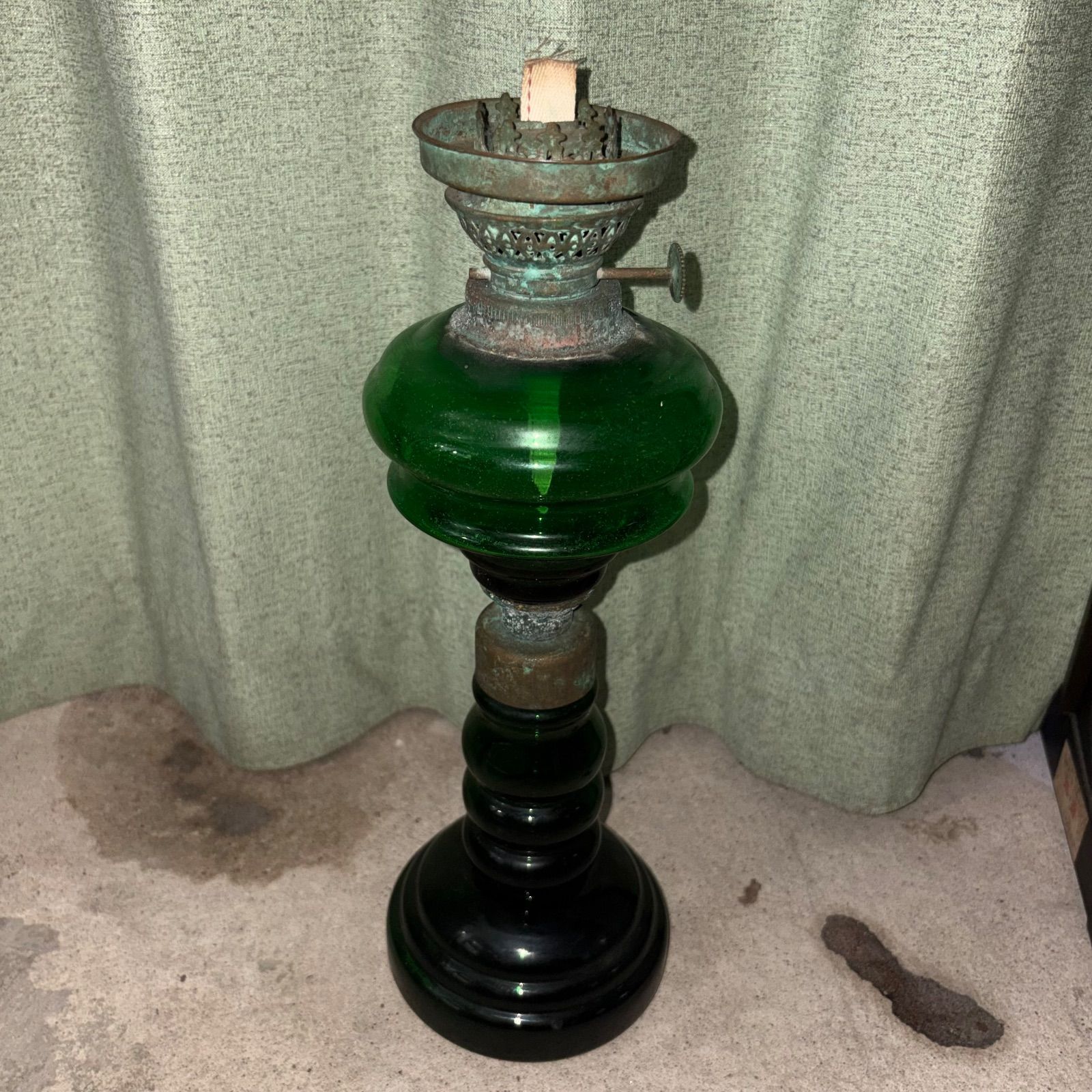 🕯️💚【緑ガラスのオイルランプ】💚🕯️ - メルカリ