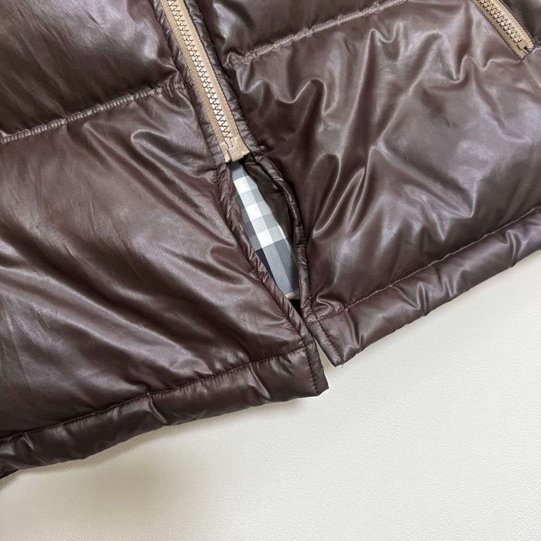 バーバリーブルーレーベル　フード　フーディー　ダウンジャケット　M バーバリーブルーレーベル フード フーディー ダウンジャケット