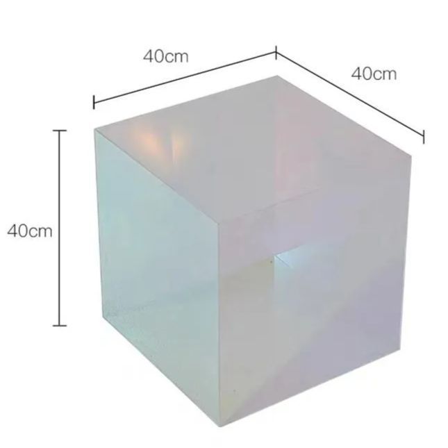 サイドテーブル 正方形 40cm ゴールド スクエアテーブル アクリル 鏡面 サイドテーブル 正方形 40cm ゴールド 金 スクエアテーブル