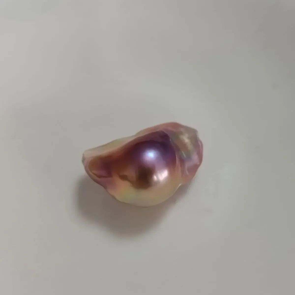 美品 本真珠 淡水バロックパール ルース 無穴 マルチカラー 鏡面