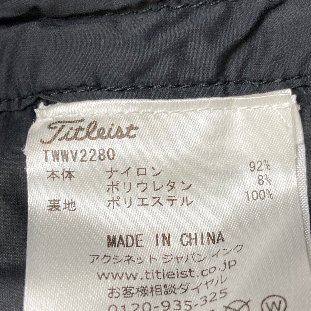 サイズ：M TITLEIST タイトリスト ナイロン ノースリーブ ジップ