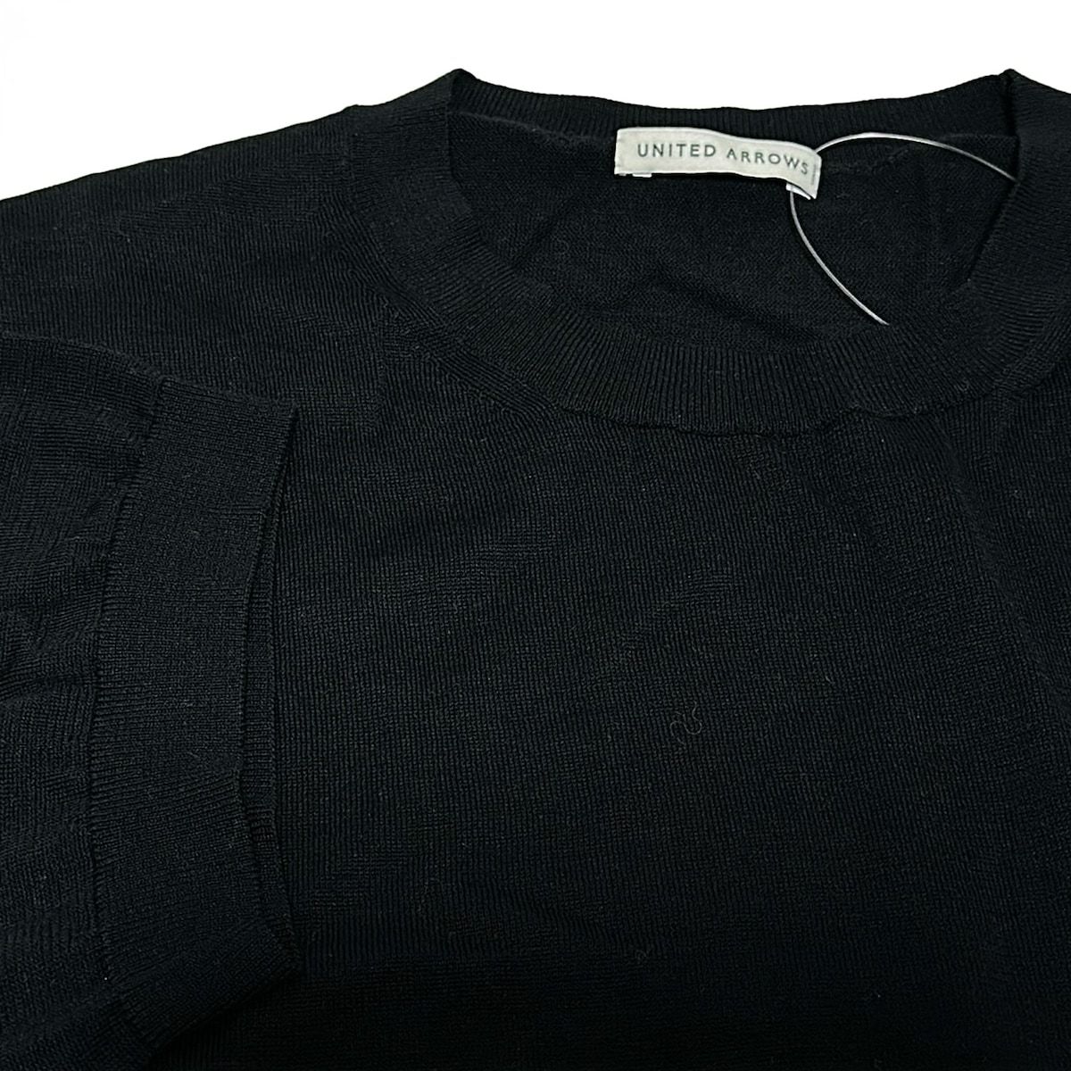 UNITED ARROWS 半袖なニット黒 UNITED ARROWS｜ユナイテッドアローズのニット/セーター（半袖
