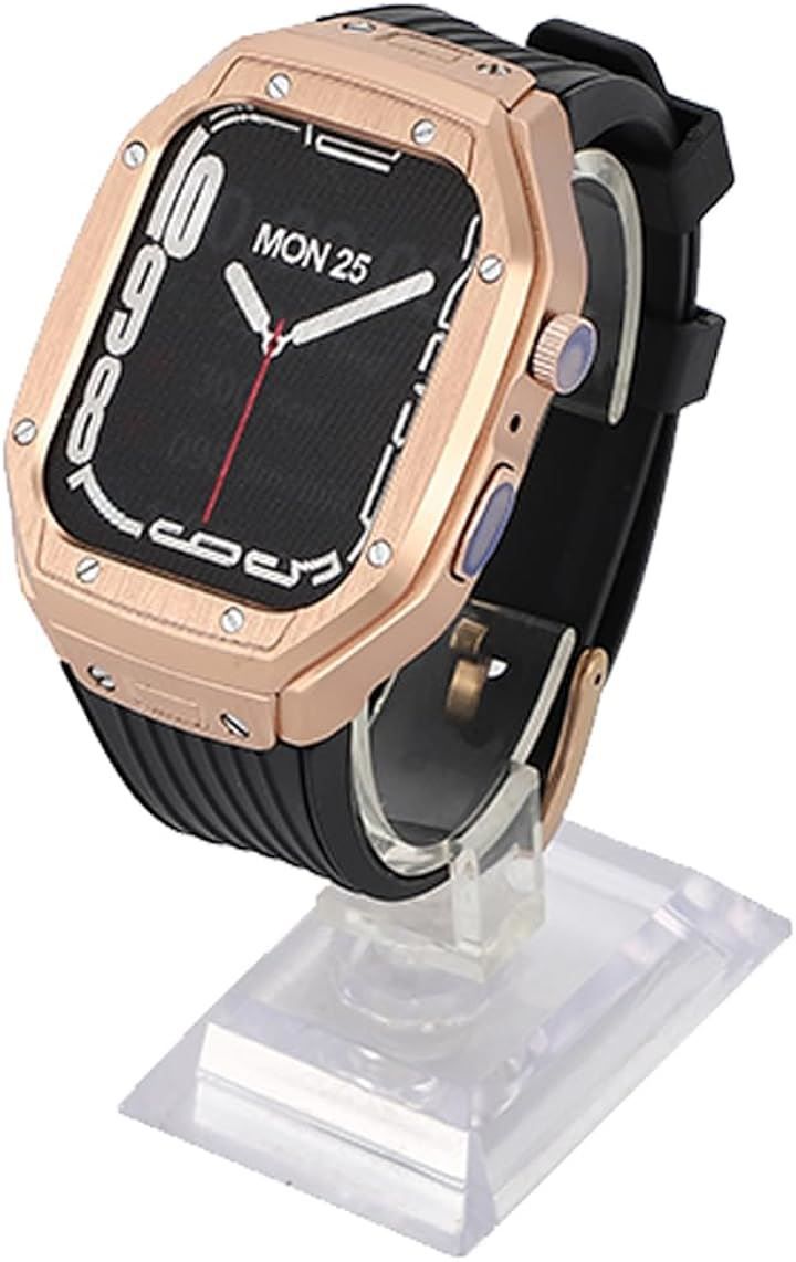キッソス（ＫＩＳＳＯＳ） 互換品 互換 アップルウォッチ Apple Watch series 9/8/7/6/SE 44/45共通 保護ケース バンド 一体型 耐衝撃 防水(ゴールド/ブラック, ワンサイズ) 4,277円