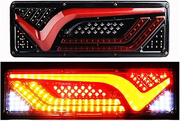 Sharu 24V LED テールランプ 左右セット 流れる ウインカー テールライト ターンシグナル シーケンシャル トレーラー ローリー トラック 汎用 社外品