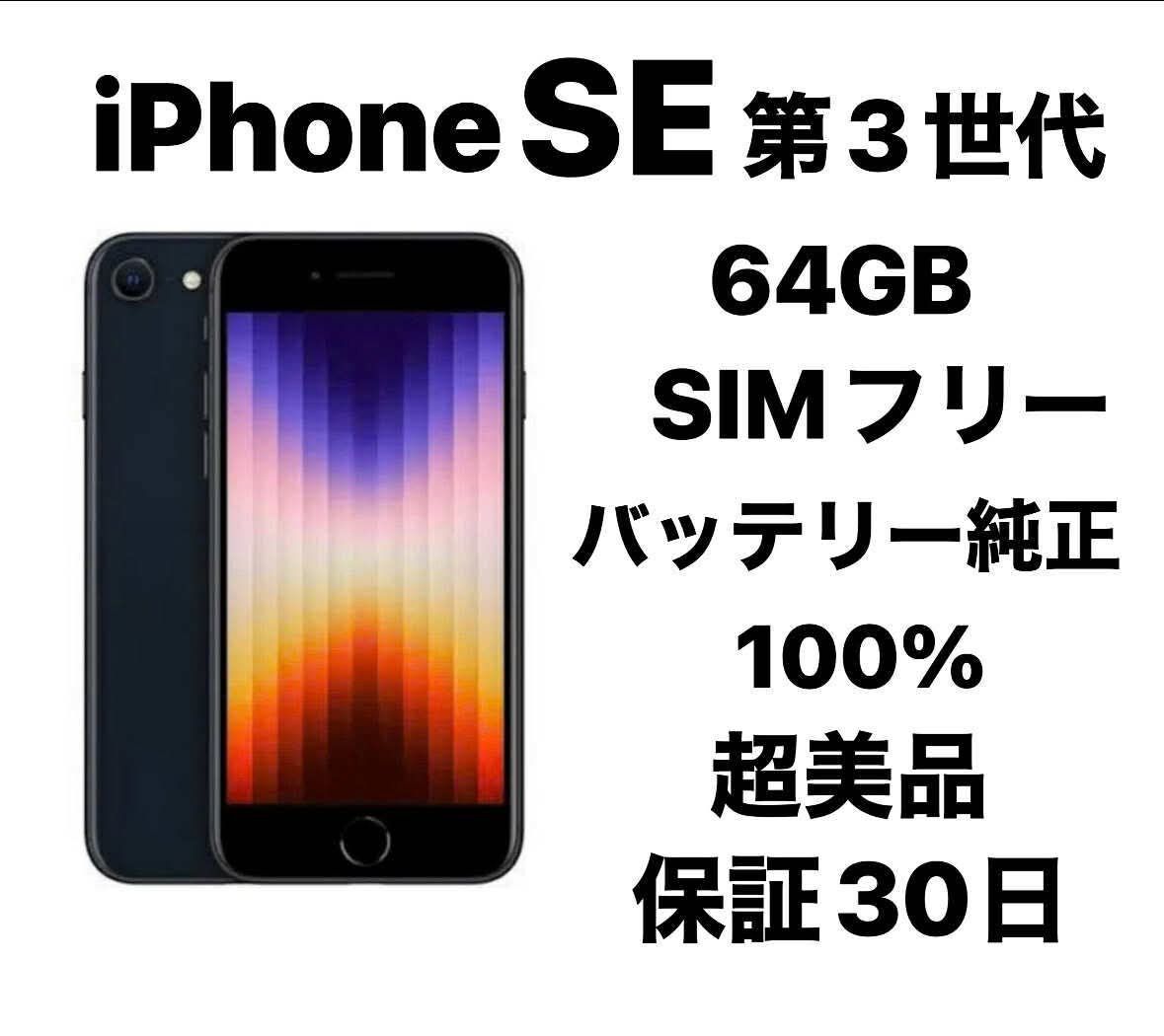 超美品】iPhoneSE 第3世代 64G 【公式通販】