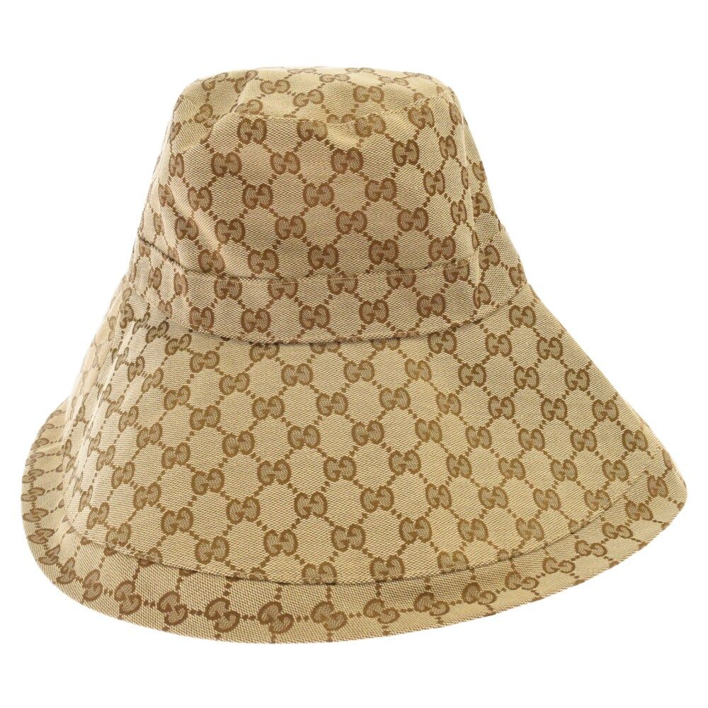GUCCI (グッチ) GG Logo Oversized Bucket Hat GGキャンバス