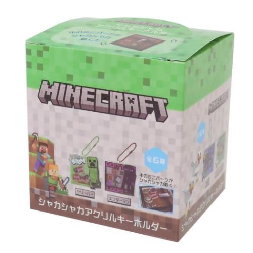 マインクラフト ゲームキャラクター キーチェーン シャカシャカアクリルキーホルダー 全6種 6個入セット Minecraft