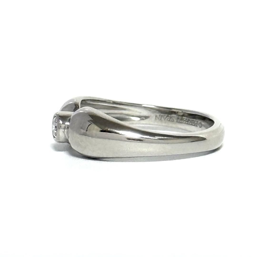 8号】ティファニー ダブル ティアドロップ リング 指輪 プラチナ