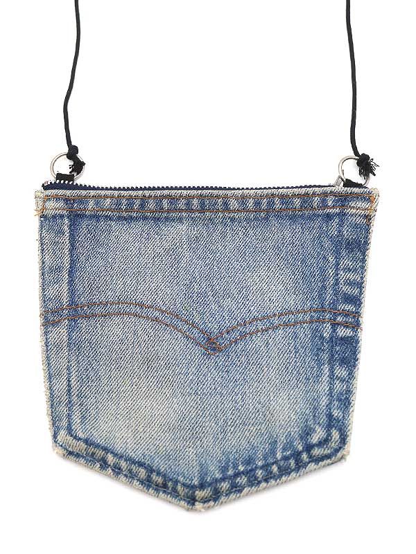 Maison Martin Margiela メゾン マルタン マルジェラ 1999SS 初期 アーティザナル DENIM POCKET NECK  STRAP デニムポーチバッグ ブルー サイズ：表記なし - メルカリ