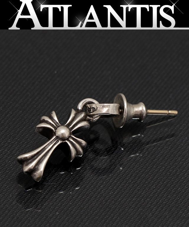 CHROME HEARTS 銀座店 クロムハーツ ベイビーファットクロス ドロップ ピアス メンズ シルバー SV925 98974