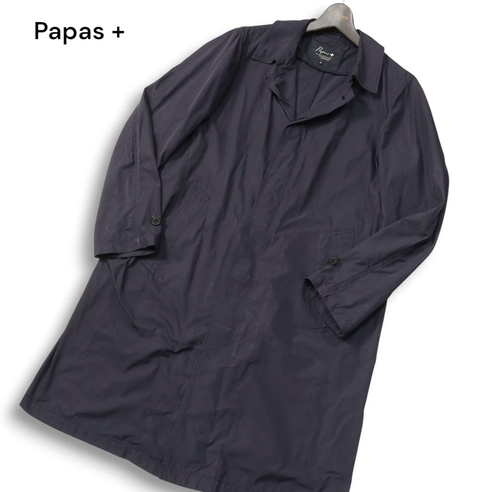 PAPAS+ パパスプラス ステンカラーコート M】スプリングコート バルマ 