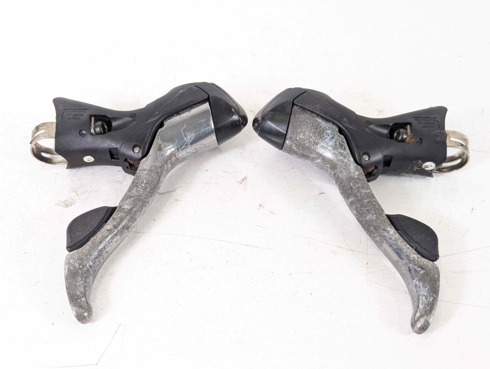 並品】ST 5600 Shimano 105 シマノ STIレバー 2x10s フード無