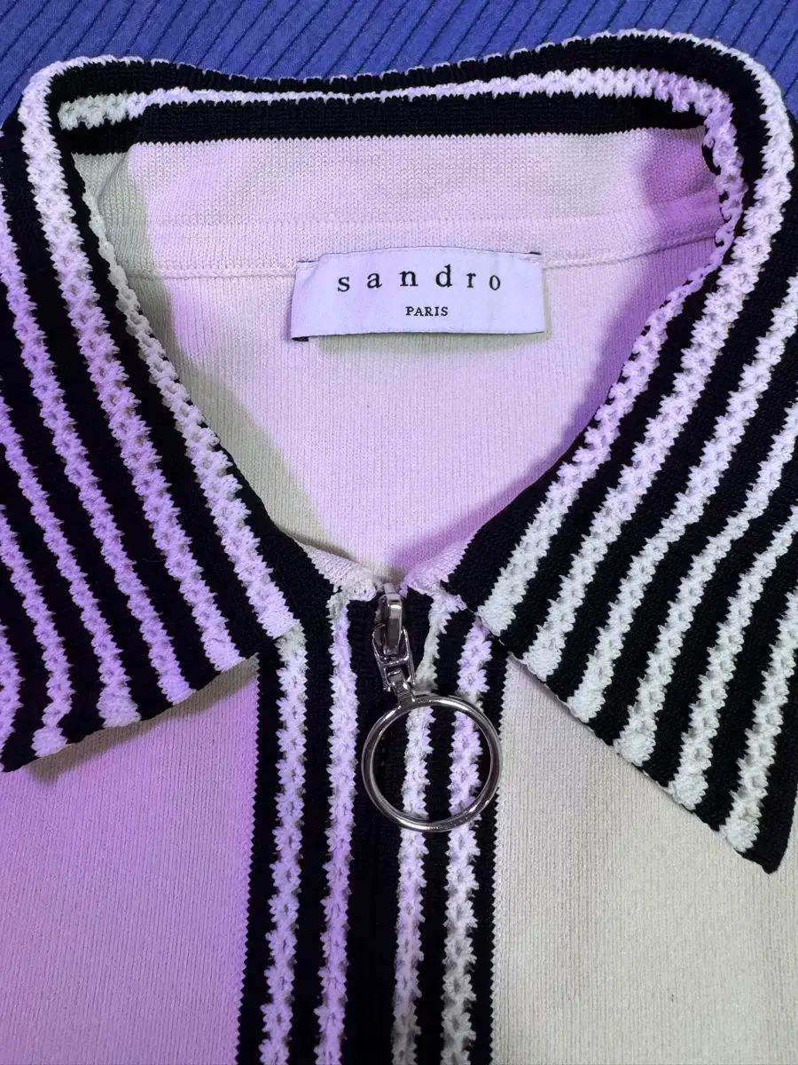 sandro SANDRO(サンドロ) ニット ポロ ジップアップ ワンピース