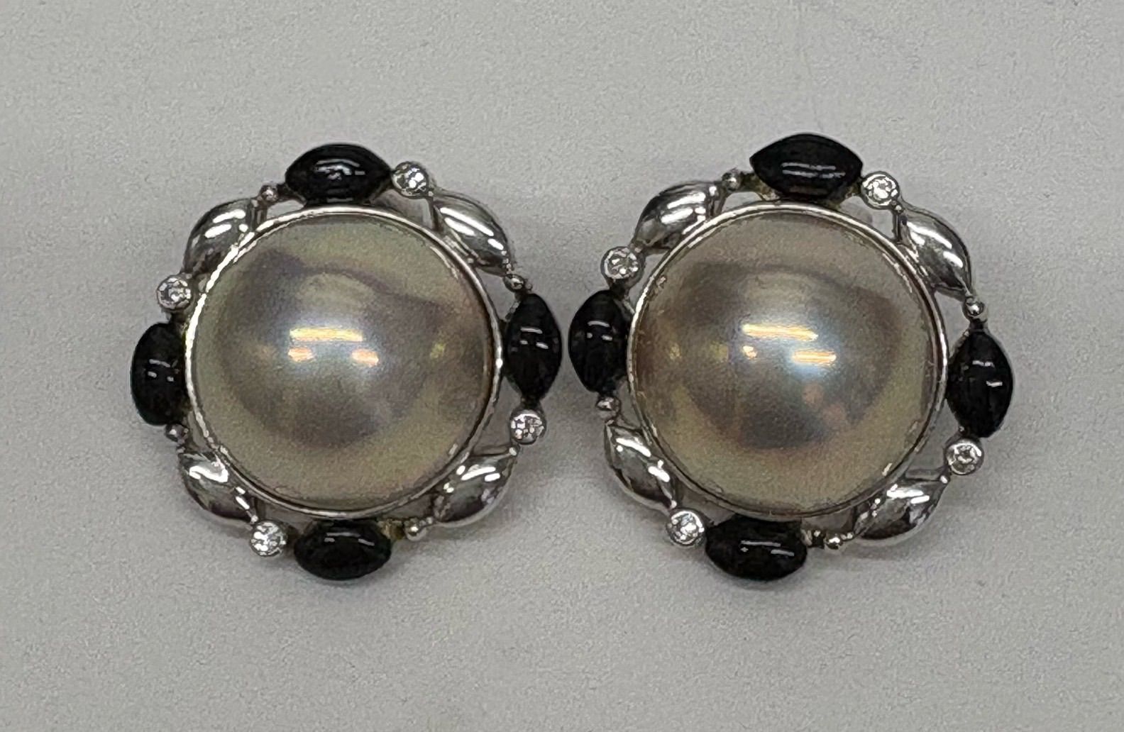 K14WG イヤリング マベパール 真珠 アクセサリー