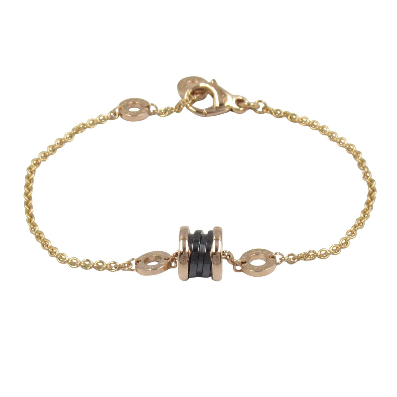 ブルガリ BVLGARI ブレスレット B-zero1 ビーゼロワン エレメント ブレスレット 腕回り15|17cm K18PG ピンクゴールド セラミック B-zero1 エレメント ブレスレット レディース Used A
