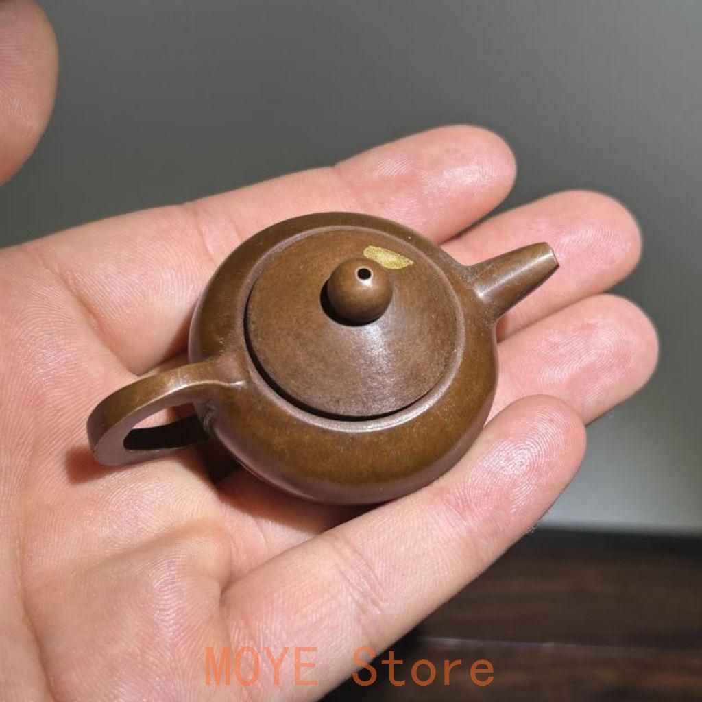 銅器 灰皿 茶道具 書道具 文房具 工芸品 美術品 置物 銅製 ミニ把壺 小茶壺 墨壺 雫壺 銅器 文房具 装飾品 工芸品