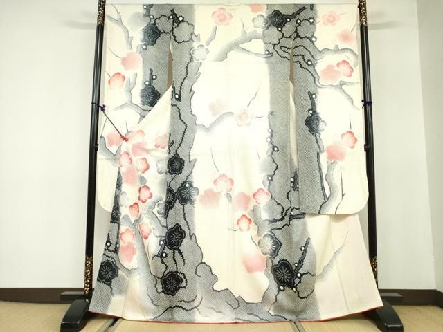 平和屋着物 名門 藤娘きぬたや 総絞り 振袖 長襦袢 広衿刺繍 袷 セット 枝梅文 正絹 DAAX1523op