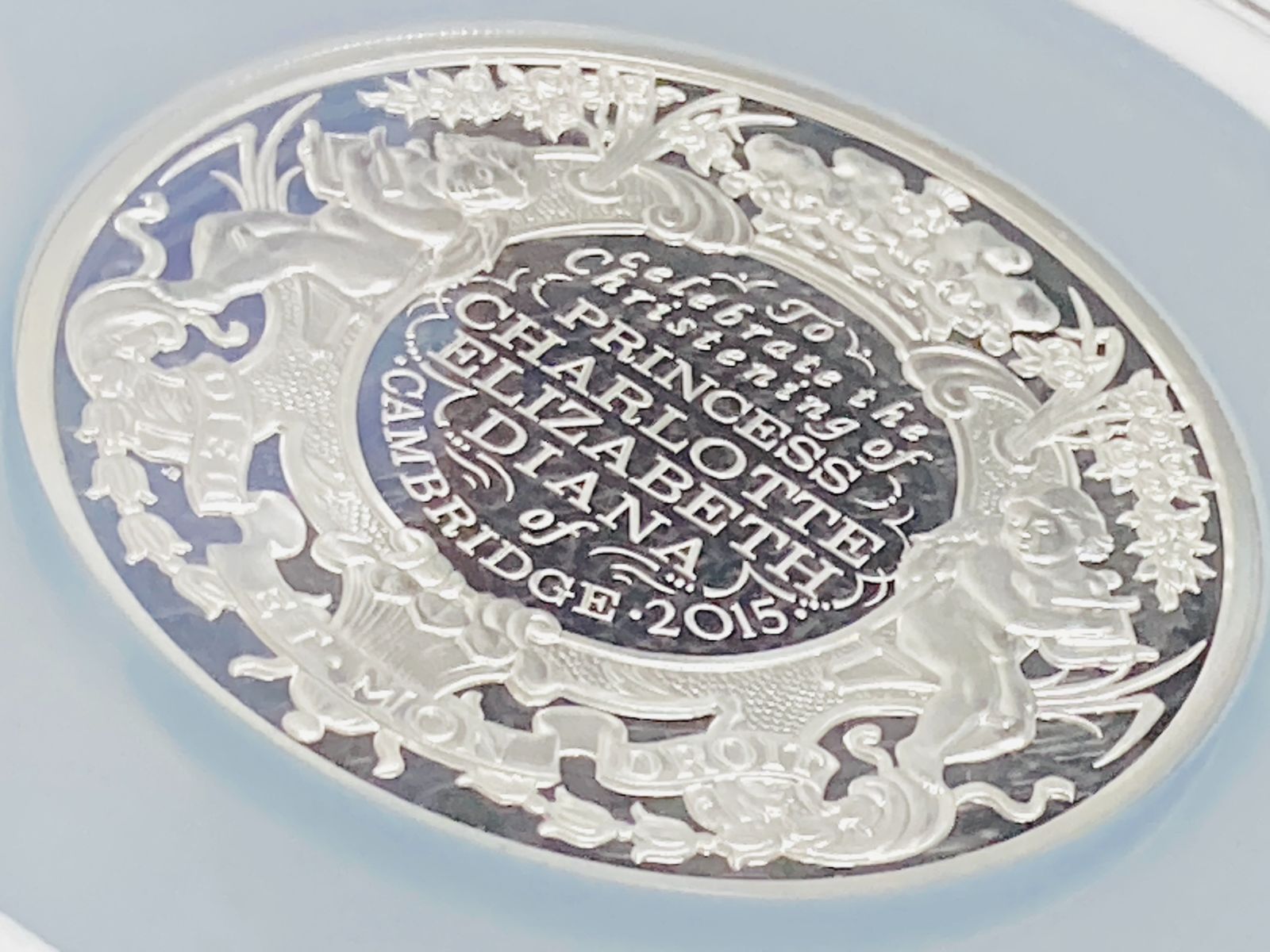 500枚限定 大型銀貨】2015年 イギリス シャーロット王女洗礼記念