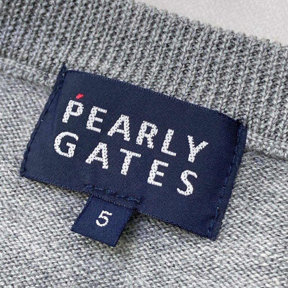 サイズ：5 PEARLY GATES パーリーゲイツ ニットセーター グレー