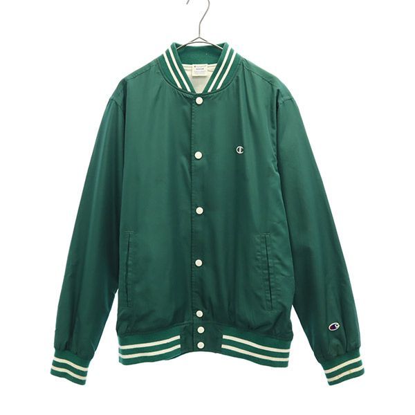 チャンピオン ワンポイントロゴ刺繍 スタジャン MEDIUM グリーン