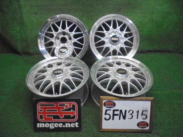 5FN315 AL1 BBS RG168 16インチアルミホイール4本セット 16×7J 114.3×5H 38