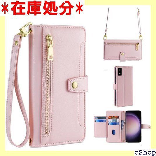 AQUOS wish3 ケース 手帳型 ショルダー S け 首掛け 斜め掛け お財布付 カードケース ファスナー型 ストラップ付き 長さ調整可能 携帯ケース女性 おしゃれ ロングストラップ ジッパー小銭入れ 