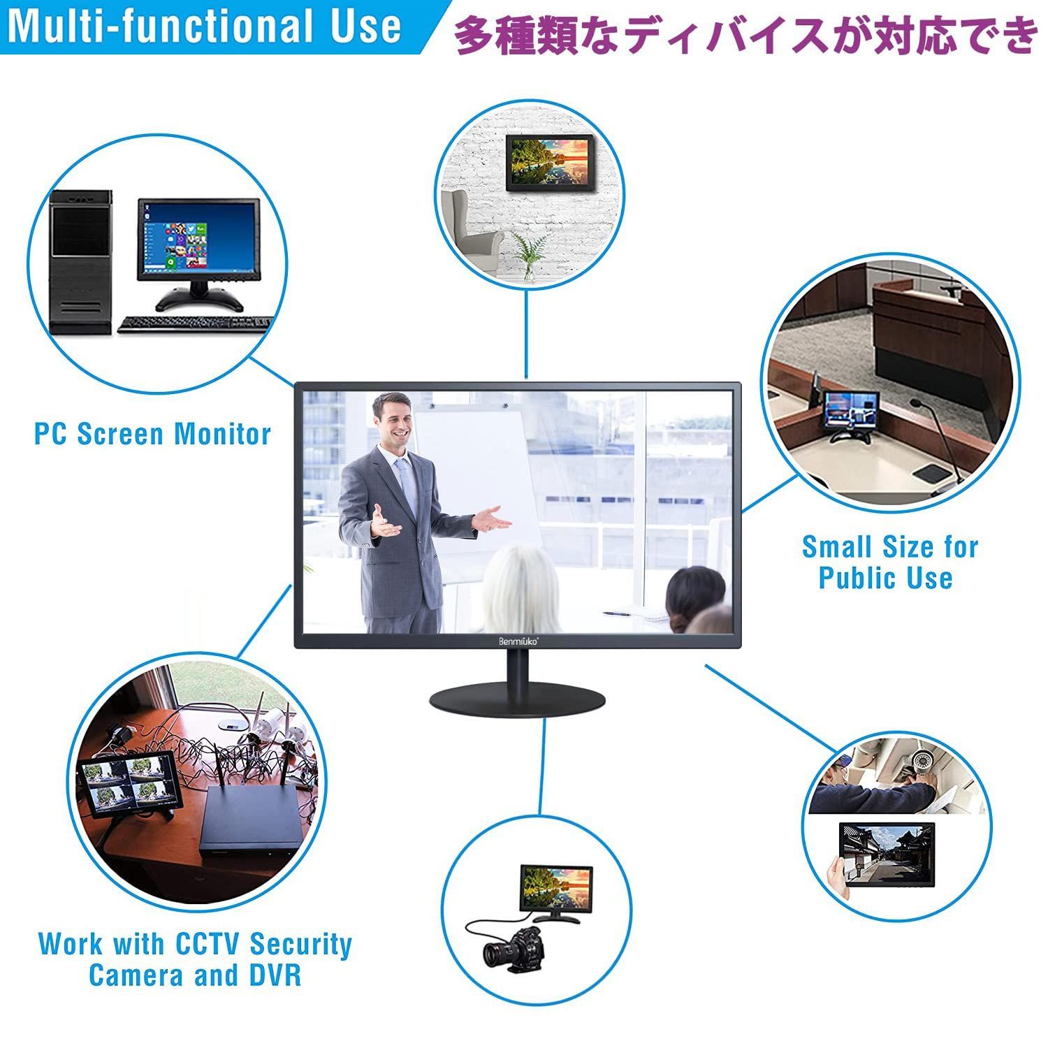 人気商品】液晶テレビ 監視カメラ ディスプレイ 防犯カメラ用モニター