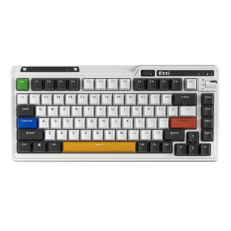 KZZI K75 PRO RGB 75% ワイヤレス ガスケット メカニカル キーボード トリプル モード BT 5.0|2.4G|USB-C TKL 82 キー ホットスワップ ゲーミングキーボー