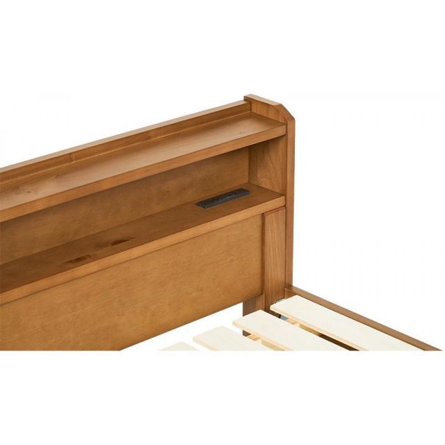 デッドストック 萩原 Hagihara MB-5406S-LBR シングルベッド 新生活 インテリア 家具おしゃれ