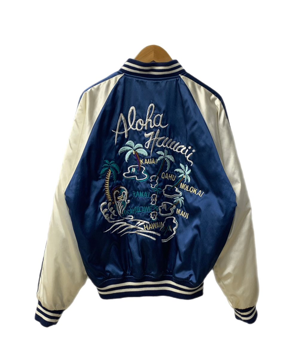 Hoshihime 星姫　スカジャン　ブルー　月とウサギ Amazon | [星姫] 【Hoshihime 和柄 総刺繍スカジャン （月うさぎ