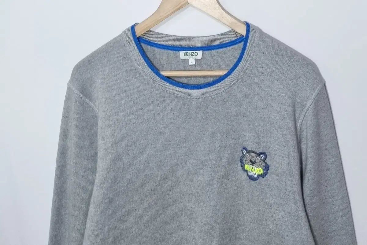 L ） KENZO(ケンゾー) グレー タイガーパッチ パーカー