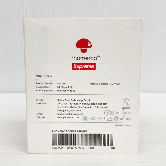 ☆SUPREME シュプリーム 21AW Phomemo Pocket Printer フォメモ