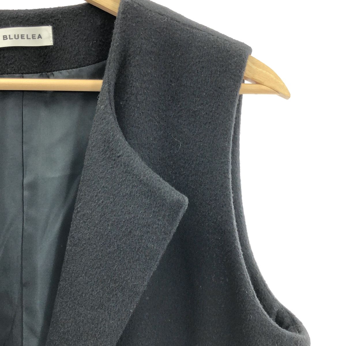 Bluelea / ブルレア | SHORT ファーポケット ロングジレ ベスト  