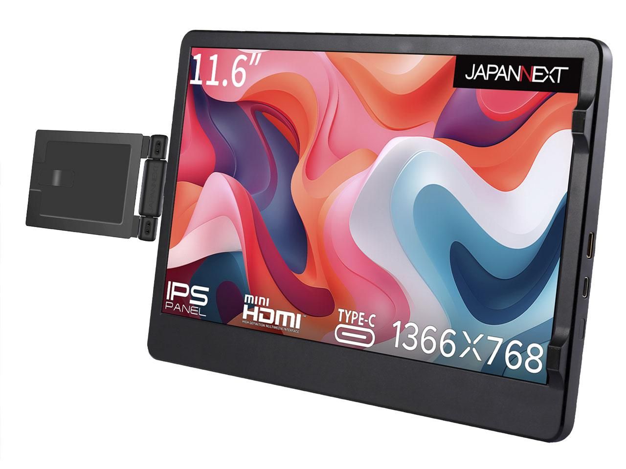 【新品・2営業日で発送】JAPANNEXT ジャパンネクスト JN-MDO-IPS116 11.6型 液晶ディスプレイ 1366×768 miniHDMI USB タイプC ブラック系