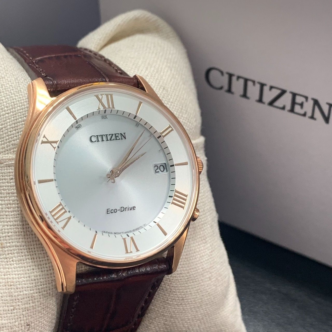 CITIZEN シチズン 腕時計 メンズ アナログ 薄型 電波ソーラー 男性用 レザーベルト 革ベルト き 保証書付き