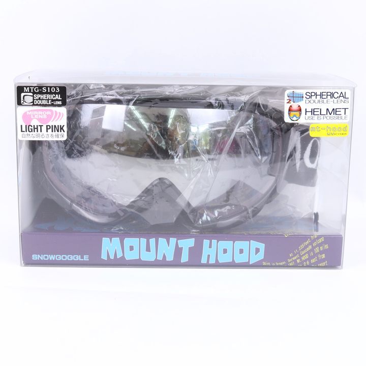 マウントフッド スノーゴーグル 美品 MTG-S103 ミラーレンズ スキー スノーボード UV レディース メンズ ブラック MOUNT HOOD  【中古】 - メルカリ