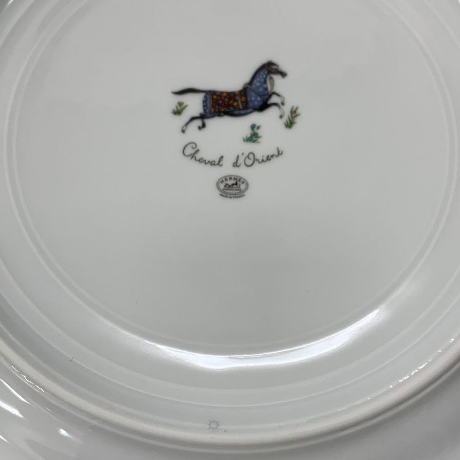 エルメス プレート シュヴァルドリアン ホース ホワイト【AFI28