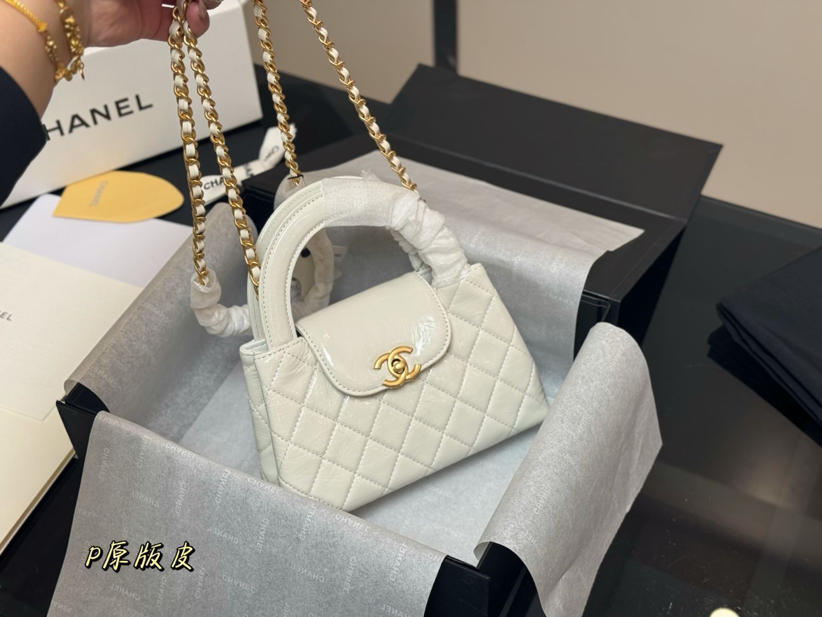 【２５Aエレガントな輝き】 CHANEL ケリーバッグ 今日特価】Chanel 25P Horizontal Kelly Bag シャネル 25P 横型
