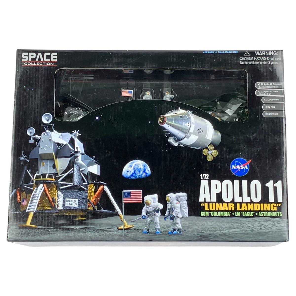 スペースドラゴンウイングス 1/72 NASA アポロ11号 CSM(司令船/機械船)u0026月着陸船 w/月面ベース