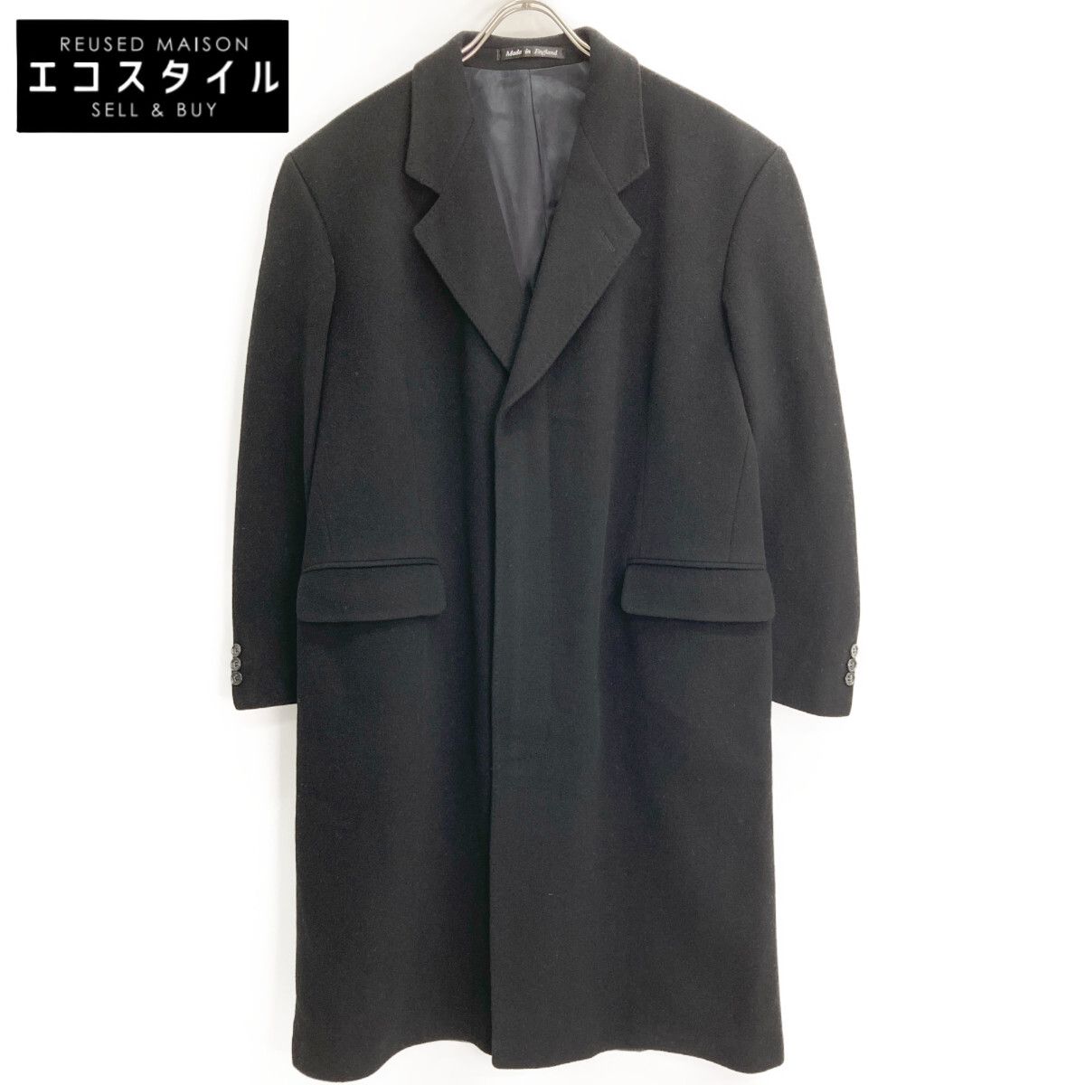 Burberrys バーバリーズ ブラック カシミヤ100 チェスターコート 70~80s 表記なし